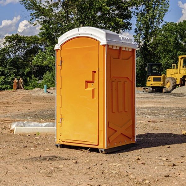 how often are the porta potties cleaned and serviced during a rental period in Gum Springs AR